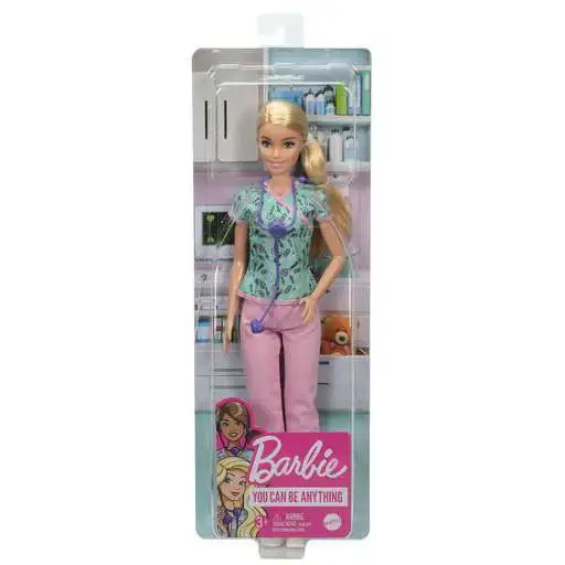 Nurse Barbie Doll [Aqua & Pink Scrubs]