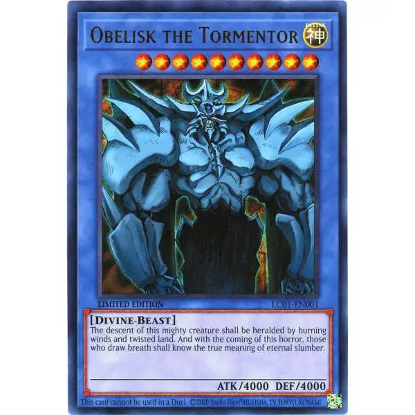 YuGiOh Trading Card Game Legendary Collection 25th Anniversary Edition Obelisk the Tormentor Ultra Rare Egyptian God Single Card