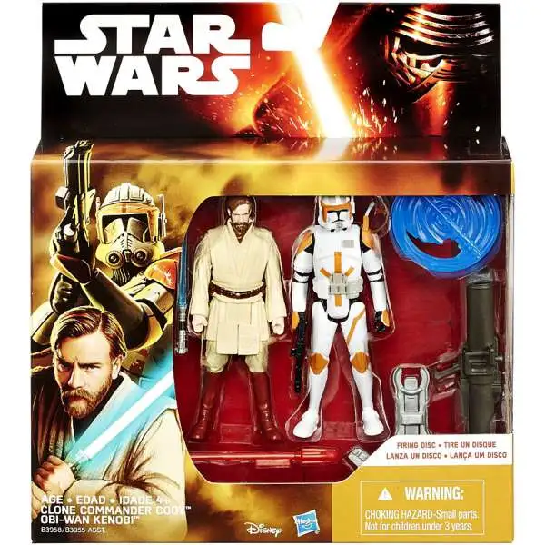 Star Wars Revenge of the Sith Obi Wan Kenobi & Clone Commander Cody Action Figure 2-Pack