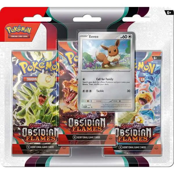 Pokemon Scarlet & Violet Obsidian Flames Eevee Special Edition [3 Booster Packs & 1 Foil Promo Card]