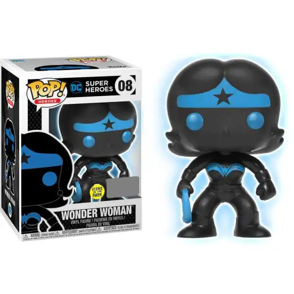 Funko DC POP! Heroes Wonder Woman Exclusive Vinyl Figure #08 [Silhouette Glow-in-the-Dark]