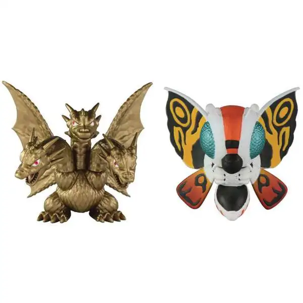 Godzilla Chibi King Ghidorah & Mothra Mini Figure 2-Pack