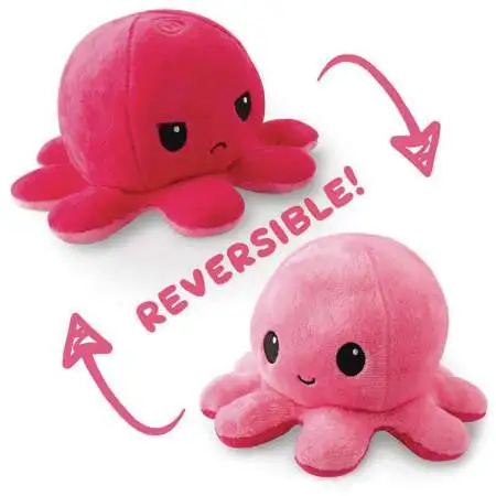 Octopus 6.5-Inch Mini Reversable Plush [Red to Pink]