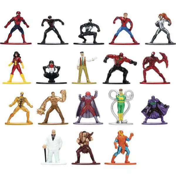 Marvel Nano Metalfigs Spider-Man Wave 8 1.5-Inch Diecast Figure 18-Pack