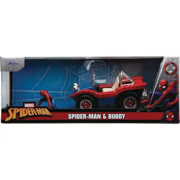 Marvel Nano Metalfigs Spider-Man with Spider-Mobile Buggy Diecast Figure Vehicle