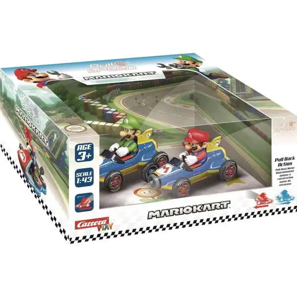 Super Mario Bros. Mario Kart Mario & Luigi Pull & Speed 2-Pack (Pre-Order ships September)