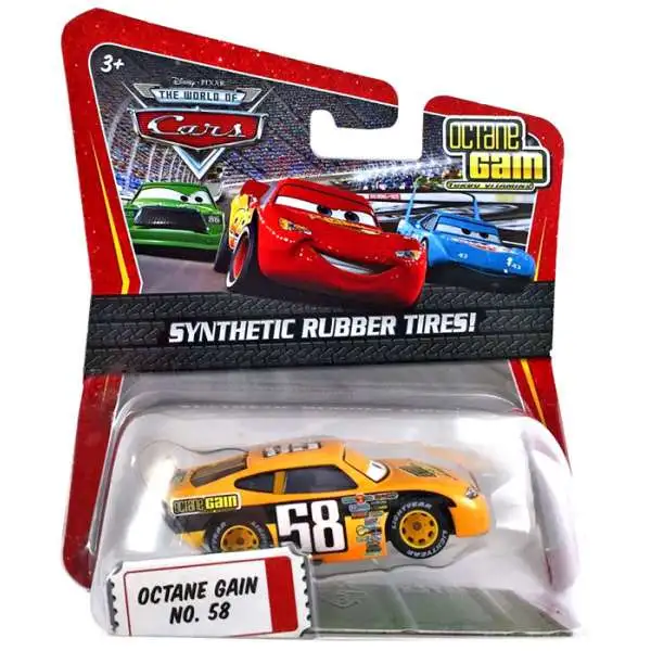 Disney / Pixar Cars The World of Cars Synthetic Rubber Tires Octane Gain No. 58 Exclusive Diecast Car