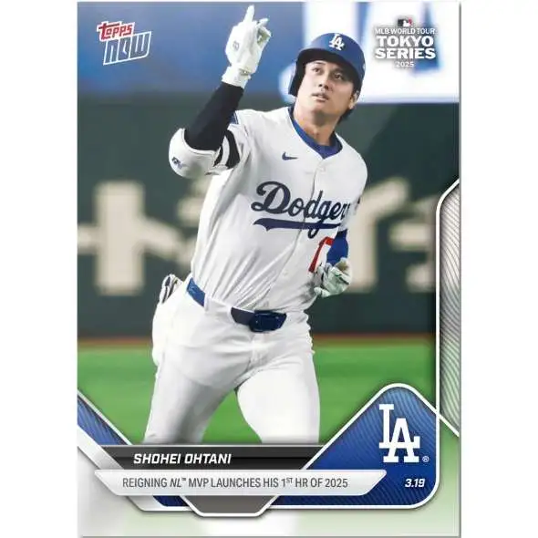 MLB Los Angeles Dodgers 2025 NOW Baseball Shohei Ohtani #5 [Reigning NL MVP Launches 1st HR of 2025]