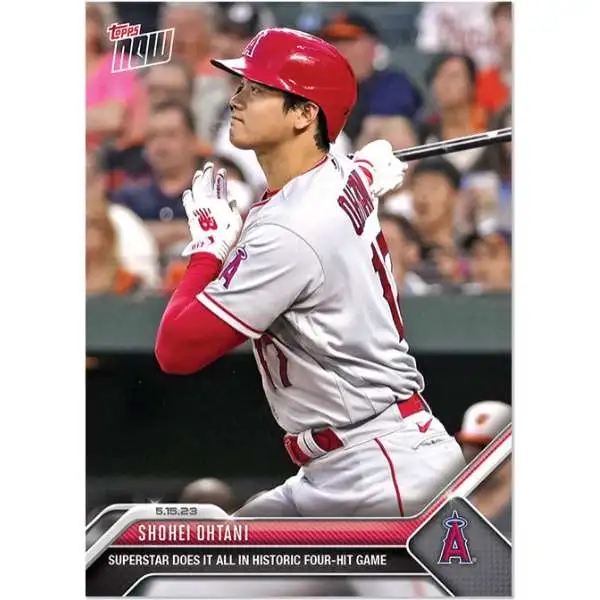 MLB Los Angeles Angels 2023 NOW Baseball Shohei Ohtani Exclusive #294 [Superstar Does it All in Historic 4 Hit Game]