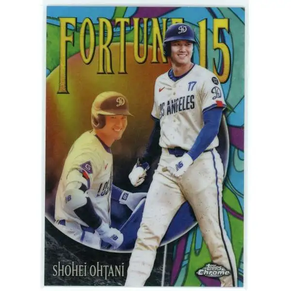 MLB 2025 Topps Chrome Update Fortune 15 Shohei Ohtani F15-6