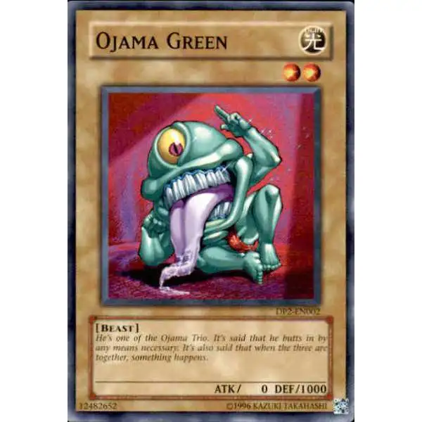 YuGiOh GX Trading Card Game Duelist Pack Chazz Common Ojama Green DP2-EN002