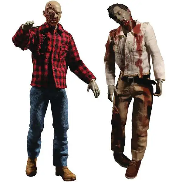 Dawn of the Dead One:12 Collective Flyboy & Plaid Shirt Zombie Action Figure Boxed Set 2-Pack