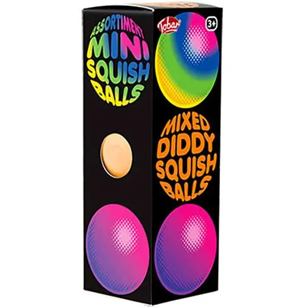 Scrunchems Mixed Diddy Squish Balls Sensory Stress Toy 3-Pack [3 RANDOM Colors]