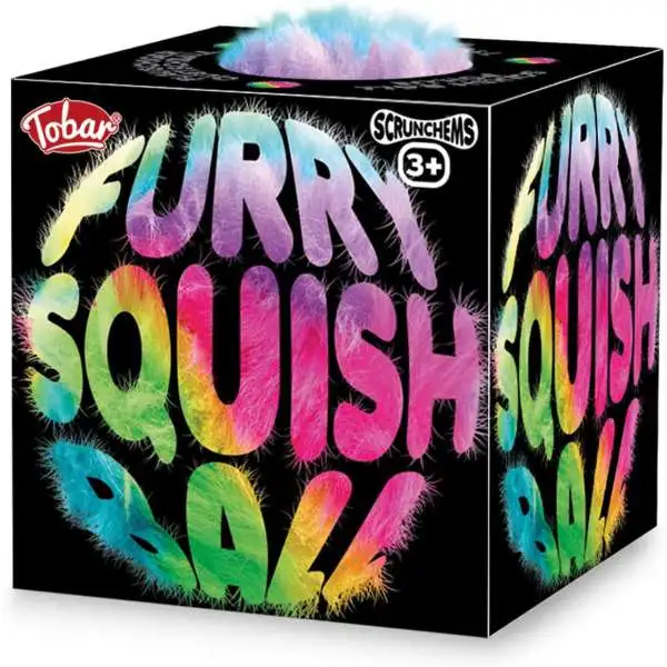 Scrunchems Furry Squish Ball Sensory Stress Toy [1 RANDOM Color]