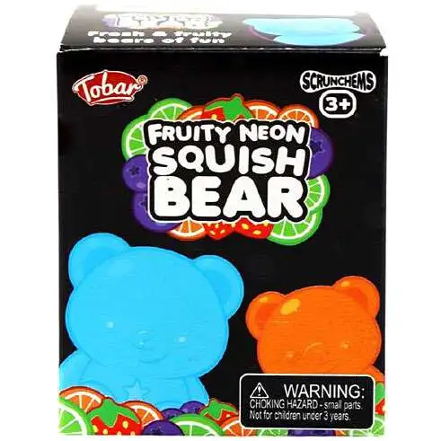 Scrunchems Fruity Neon Squish Bears Sensory Stress Toy [1 RANDOM Color]