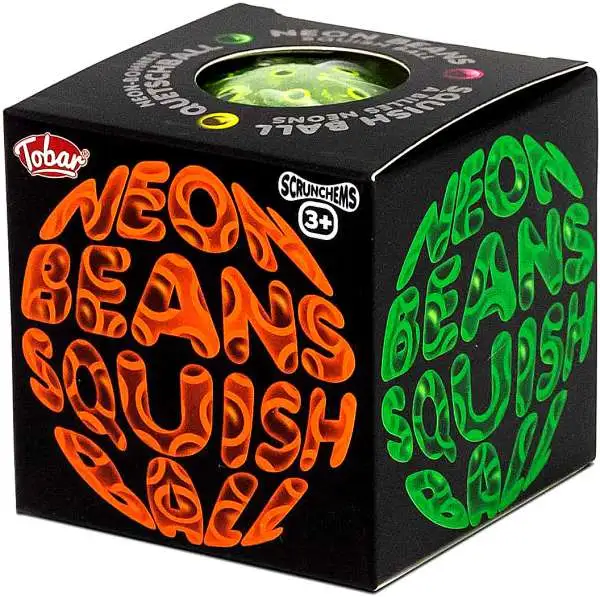 Scrunchems Neon Beans Squish Ball Sensory Stress Squishy Toy [1 RANDOM Color]