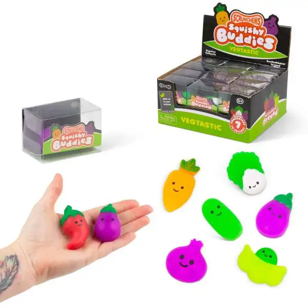 Scrunchems Veg Squishy Buddies Sensory Stress Toy [1 RANDOM Vegetable]