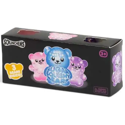 Scrunchems Sugar Diddy Bears Sensory Stress Toy 3-Pack [RANDOM Colors] (Pre-Order ships September)