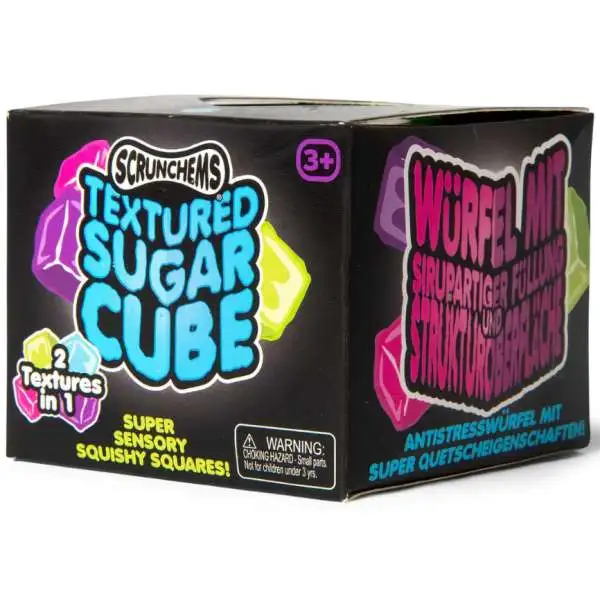 Scrunchems Textured Sugar Cube Sensory Stress Toy [1 RANDOM Color]