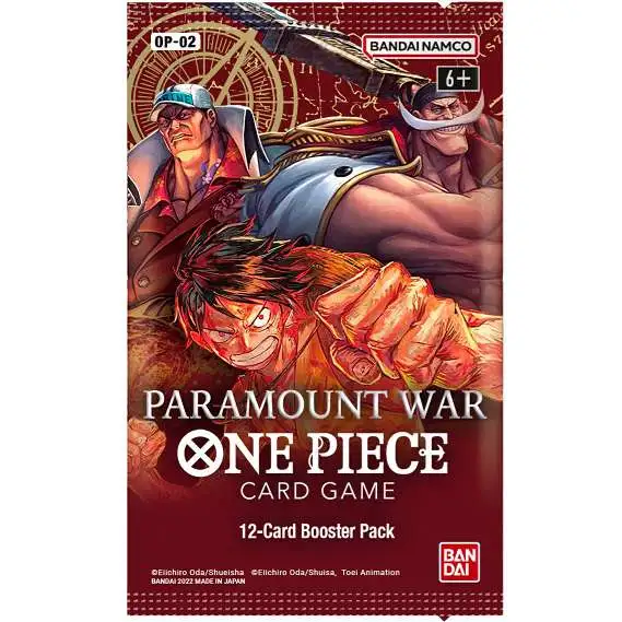 One Piece Trading Card Game Paramount War Booster Pack OP-02 [ENGLISH, 12 Cards]