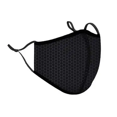 Top Trenz Neoprene, Reusable & Washable Carbon Fiber Face Mask [One Size Fits Most, Ages 8+ (Teens / Young Adults)]