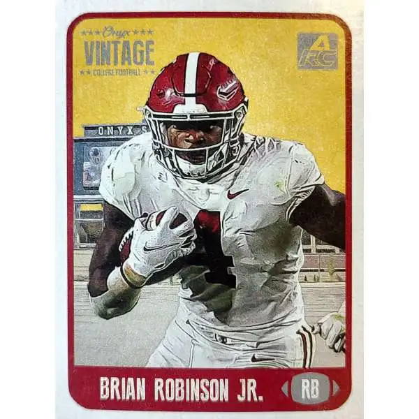 NFL Detroit Lions 2022 Onyx Vintage College Football Brian Robinson Jr. CFBR [Rookie]