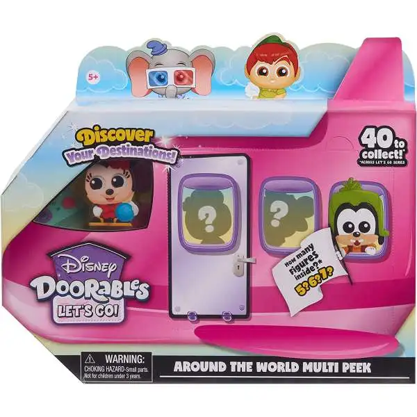 Disney Doorables Around the World Series 1 MULTI Peek Mystery Pack [5, 6 OR 7 RANDOM Figures, Damaged Package]