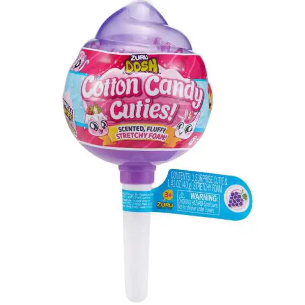 Oosh Cotton Candy Cuties Stretchy Foam Series 1 MEDIUM Pop PURPLE Mystery Pack