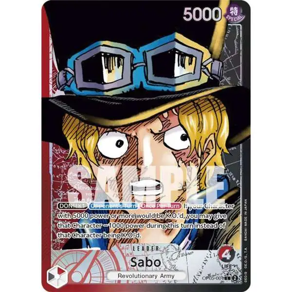 One Piece Trading Card Game Awakening of the New Era Leader Sabo OP05-001 [Alternate Art]