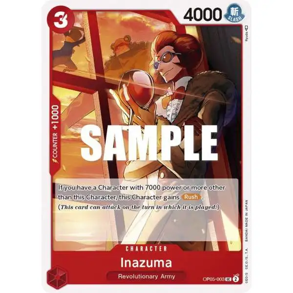 One Piece Trading Card Game Awakening of the New Era Uncommon Inazuma OP05-003