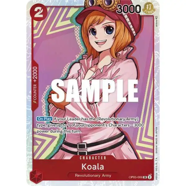 One Piece Trading Card Game Awakening of the New Era Super Rare Koala OP05-006