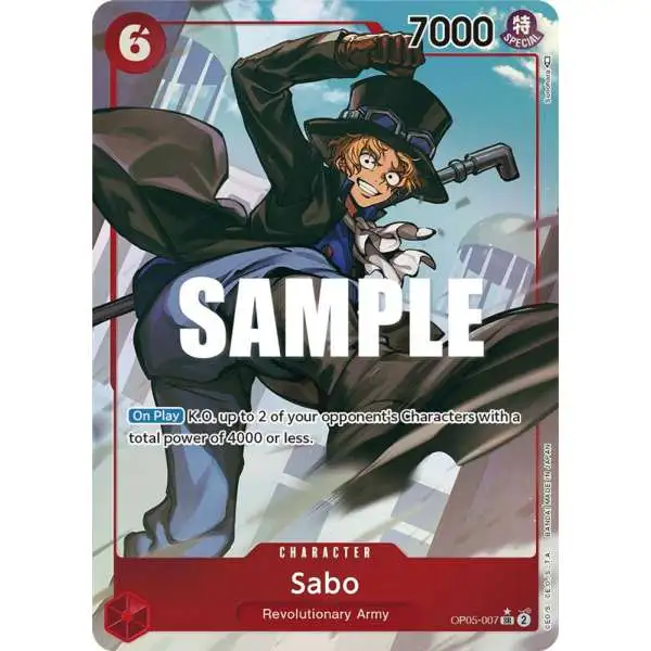 One Piece Trading Card Game Awakening of the New Era Super Rare Sabo OP05-007 [Alternate Art]