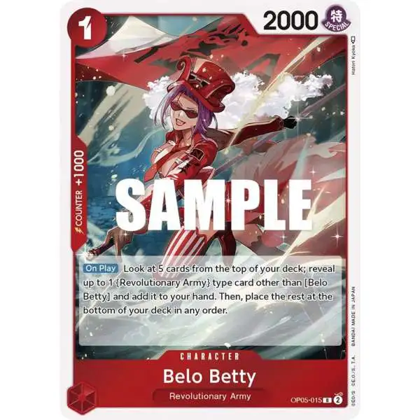 One Piece Trading Card Game Awakening of the New Era Rare Belo Betty OP05-015