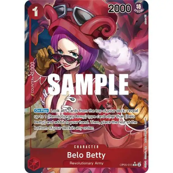 One Piece Trading Card Game Awakening of the New Era Rare Belo Betty OP05-015 [Alternate Art]