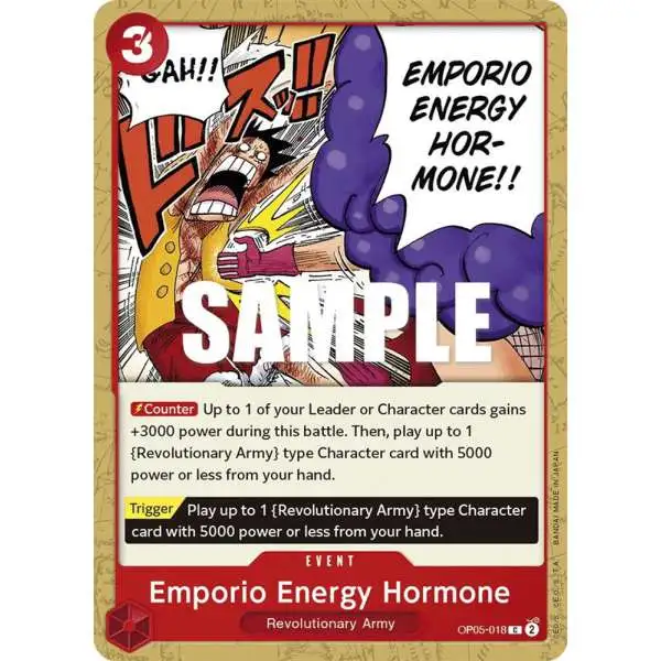One Piece Trading Card Game Awakening of the New Era Common Emporio Energy Hormone OP05-018