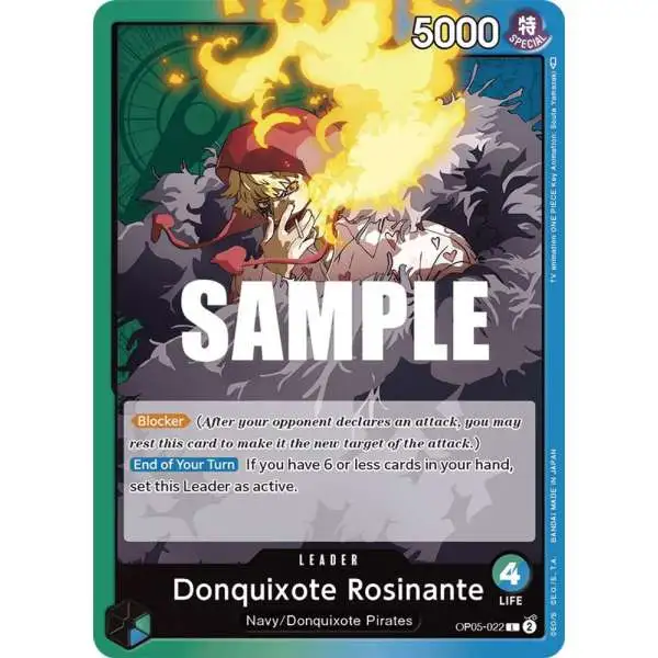 One Piece Trading Card Game Awakening of the New Era Leader Donquixote Rosinante OP05-022