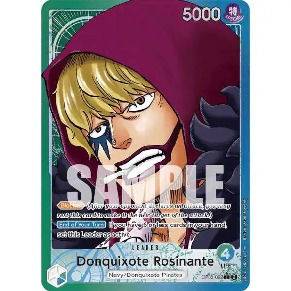 One Piece Trading Card Game Awakening of the New Era Leader Donquixote Rosinante OP05-022 [Alternate Art]