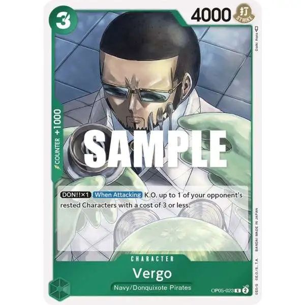 One Piece Trading Card Game Awakening of the New Era Rare Vergo OP05-023