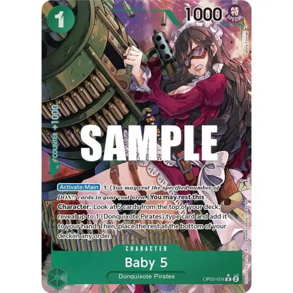 One Piece Trading Card Game Awakening of the New Era Rare Baby 5 OP05-034 [Alternate Art]