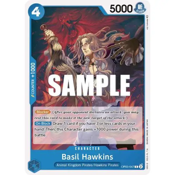 One Piece Trading Card Game Awakening of the New Era Common Basil Hawkins OP05-047