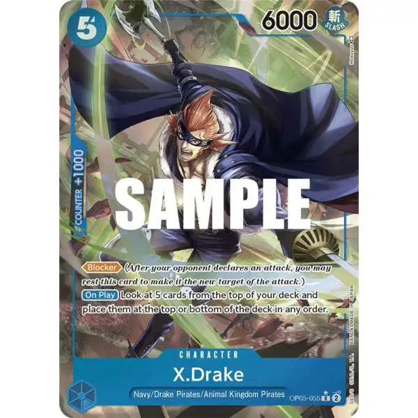 One Piece Trading Card Game Awakening of the New Era Rare X.Drake OP05-055 [Alternate Art]