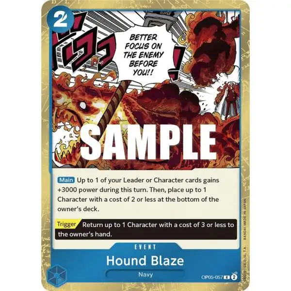 One Piece Trading Card Game Awakening of the New Era Rare Hound Blaze OP05-057