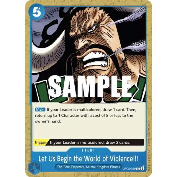 One Piece Trading Card Game Awakening of the New Era Uncommon Let Us Begin the World of Violence!! OP05-059