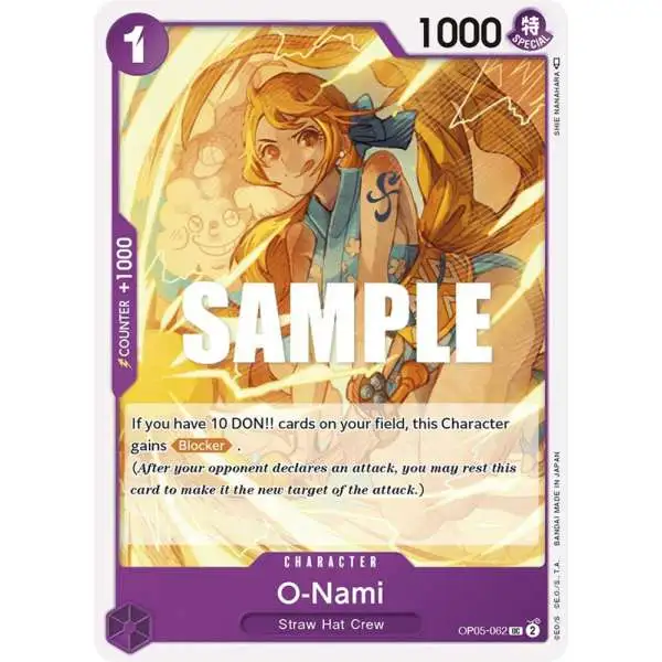 One Piece Trading Card Game Awakening of the New Era Uncommon O-Nami OP05-062