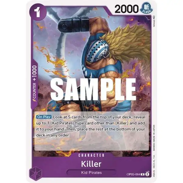 One Piece Trading Card Game Awakening of the New Era Rare Killer OP05-064