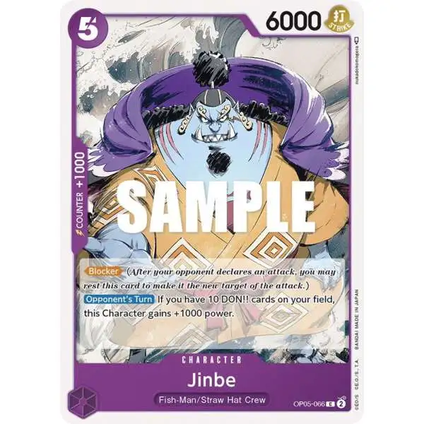 One Piece Trading Card Game Awakening of the New Era Common Jinbe OP05-066