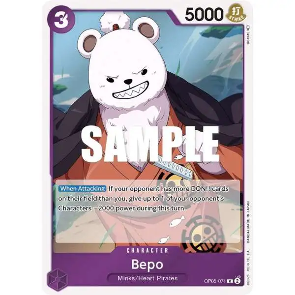 One Piece Trading Card Game Awakening of the New Era Rare Bepo OP05-071