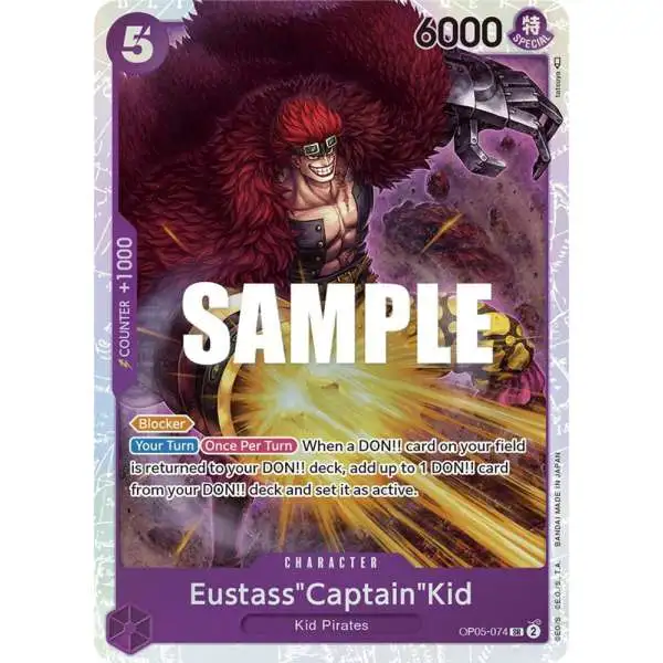 One Piece Trading Card Game Awakening of the New Era Super Rare EustassCaptainKid OP05-074