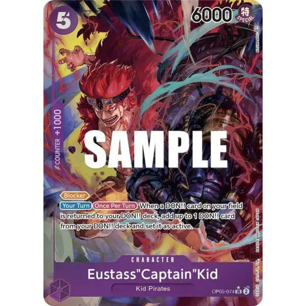 One Piece Trading Card Game Awakening of the New Era Super Rare EustassCaptainKid OP05-074 [Alternate Art]