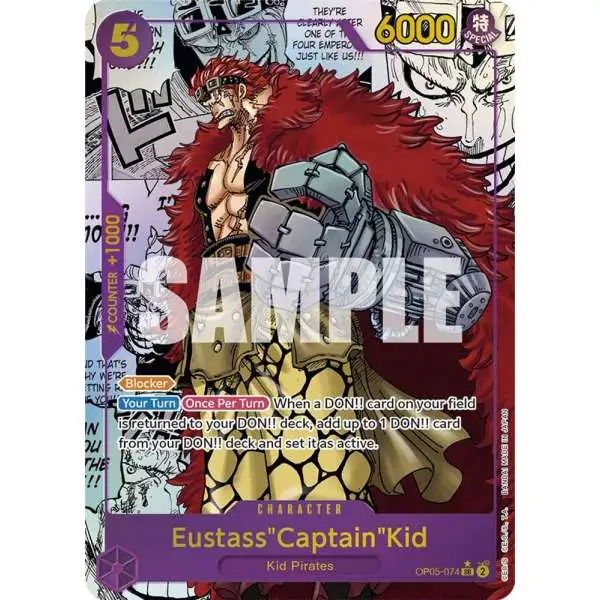 One Piece Trading Card Game Awakening of the New Era Super Rare EustassCaptainKid OP05-074 [Alternate Art 2]